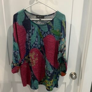 Chico's Vibrant Multicolor Long Sleeve Top